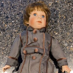 Coca Cola Franklin Boy Porcelain Doll